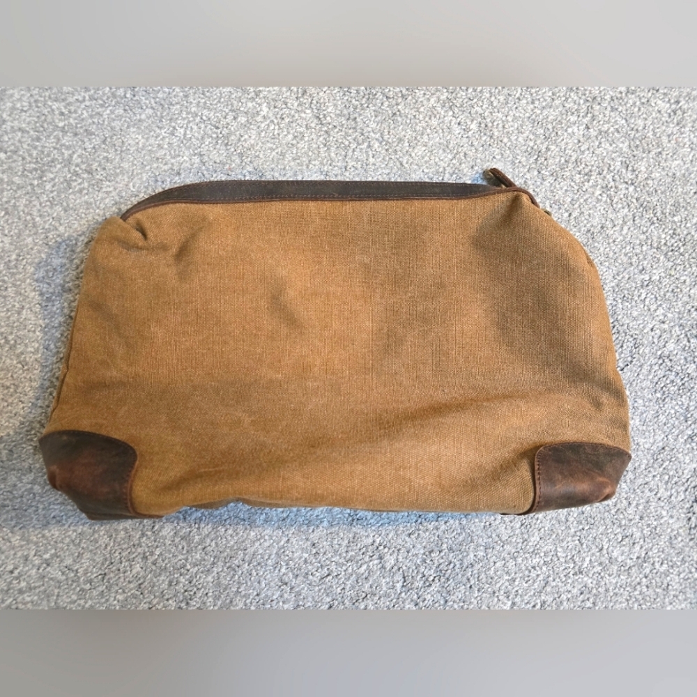 S-Zone Canvas and Cowhide Leather Assessory Bag NWOT